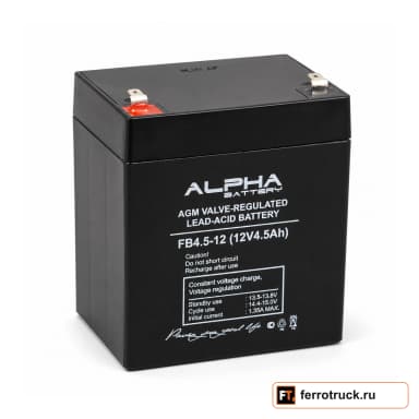Аккумулятор ALPHA BATTERY FB4.5-12 AGM, 12 В, 4,5 А·ч