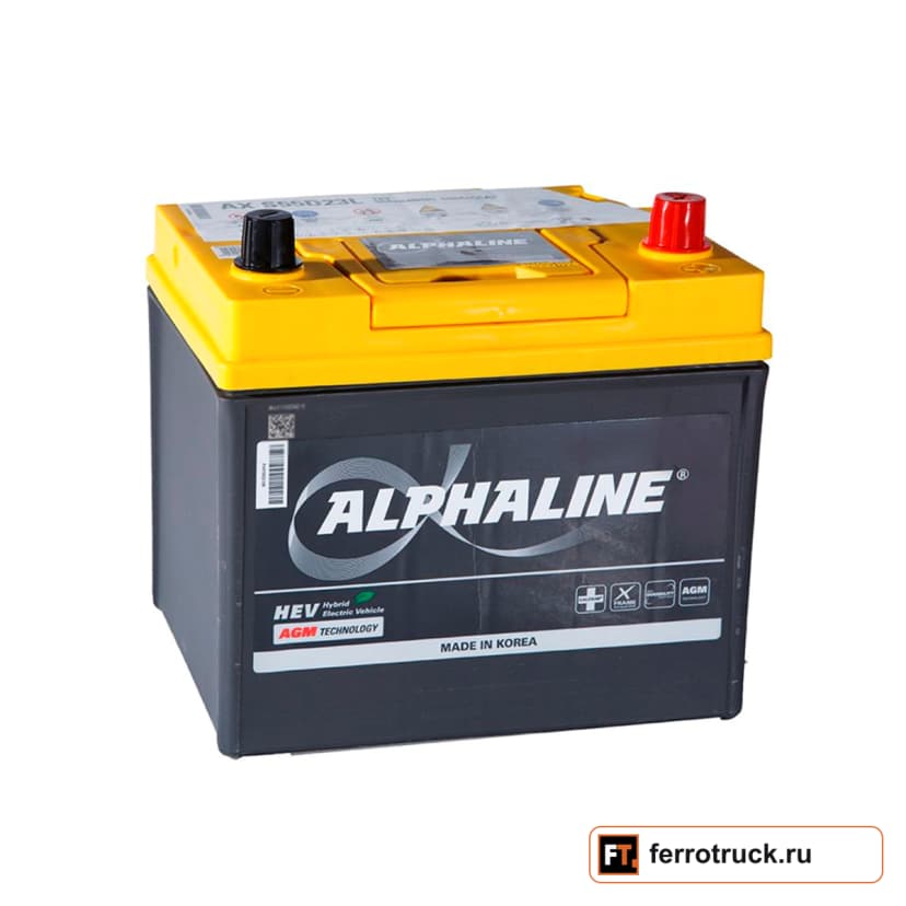 Аккумулятор ALPHALINE AGM AX S55D23L, 12 В, 50 А·ч, 550 А — фото 1