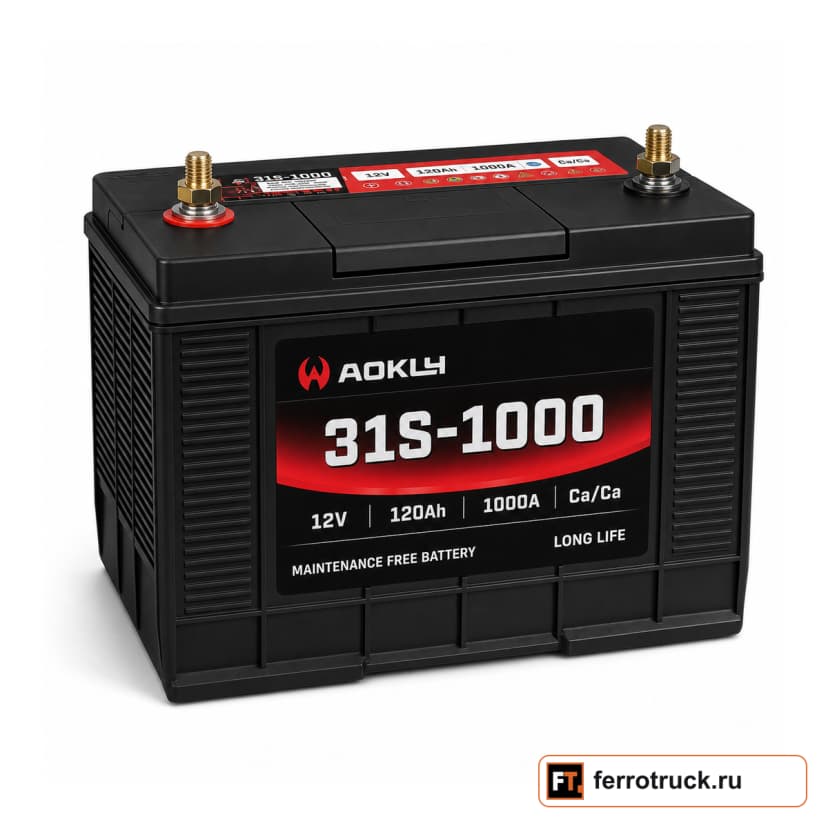 Аккумулятор AOKLY 31S-1000, 120 А·ч, 1000 А, комбинированные клеммы — фото 1
