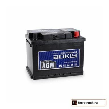 Аккумулятор AOKLY AGML2 (AGM 60L), 60 А·ч, 770 А EN /700 А SAE, обратная полярность
