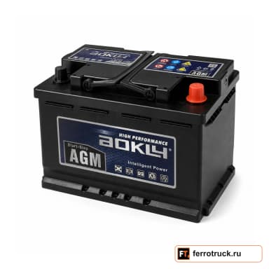 Аккумулятор AOKLY AGML3 (AGM 70L), 70 А·ч, 720 А CCA /800 А SAE, обратная полярность