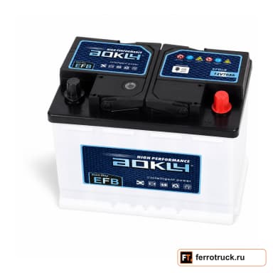 Аккумулятор AOKLY EFBL3 (EFB L3), 70 А·ч, 700 А CCA /800 А SAE, обратная полярность