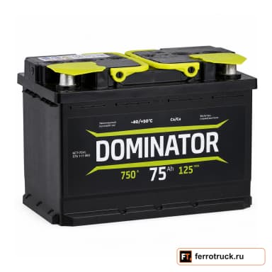 Аккумулятор DOMINATOR 575111060 (6СТ-75VL), 75 А·ч, 750 А EN