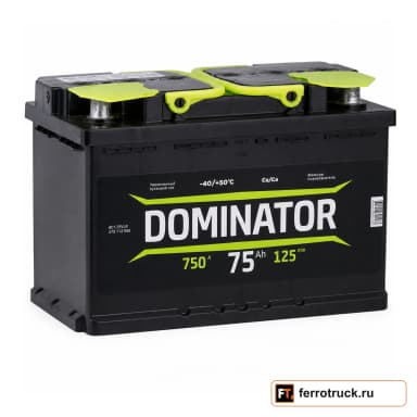 Аккумулятор DOMINATOR 575112060 (6СТ-75VLR), 75 А·ч, 750 А EN