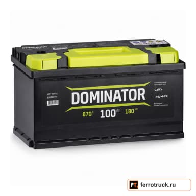 Аккумулятор DOMINATOR 600120060 (6СТ-100VLR), 100 А·ч, 870 А EN