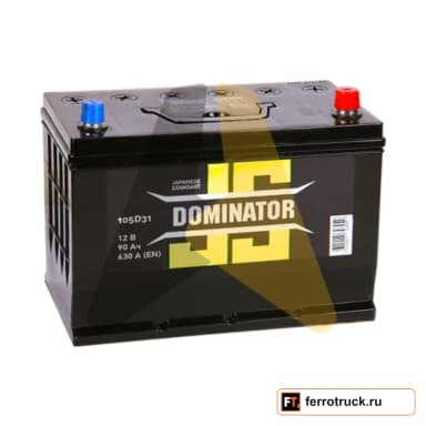 Аккумулятор DOMINATOR JIS 105D31L, 90 А·ч, 630 А