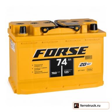 Аккумулятор FORSE 574112050 (6СТ-74VLR), 74 А·ч, 760 А EN