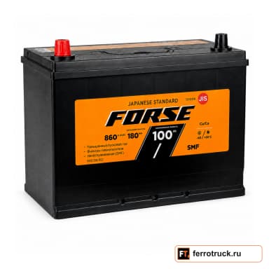 Аккумулятор FORSE JIS 600356052 (125D31R), 100 А·ч, 860 А SAE