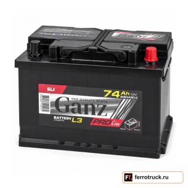 Аккумулятор GANZ PRO-Line G1060740, 74 А·ч, 690 А EN