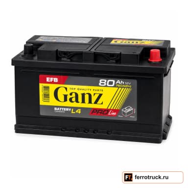 Аккумулятор GANZ PRO-Line EFB G3080800, 80 А·ч, 750 А EN