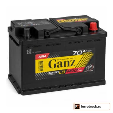 Аккумулятор GANZ PRO-Line AGM G4060700, 70 А·ч, 720 А EN
