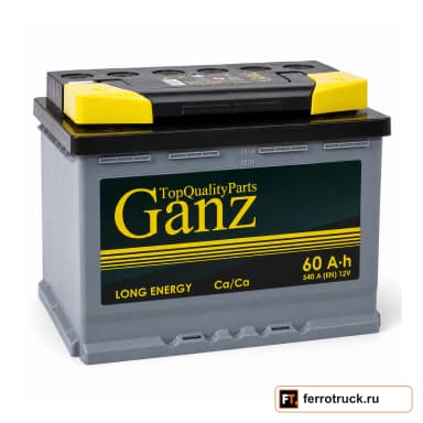 Аккумулятор GANZ Standart GA600, 60 А·ч, 540 А EN