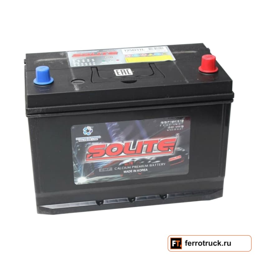 Аккумулятор SOLITE Premium Silver 125D31L, 110 А·ч, 850 А — фото 1