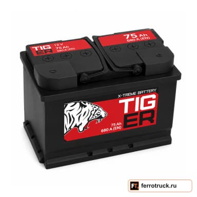 Аккумулятор TIGER 75 L3.1 AL, 75 А·ч, 680 А