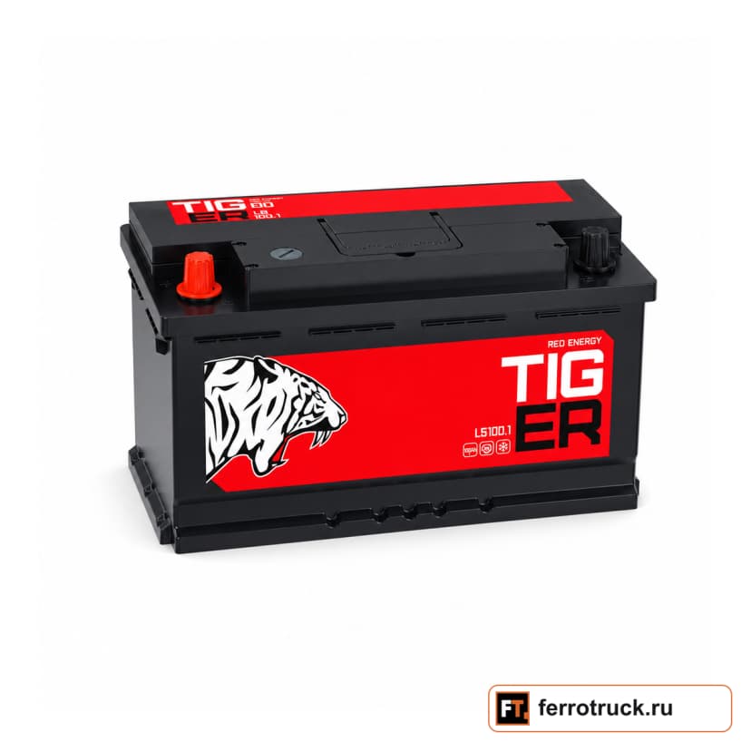 Аккумулятор TIGER Red Energy L5100.1, 100 А·ч, 800 А EN — фото 1