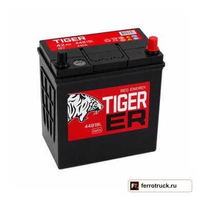 Аккумулятор TIGER Red Energy 44B19L PS, 42 А·ч, 340 А EN