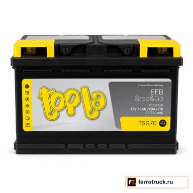 Аккумулятор TOPLA EFB Stop&Go TSG70 (57088 EFB), 70 А·ч, 760 А, 12 В