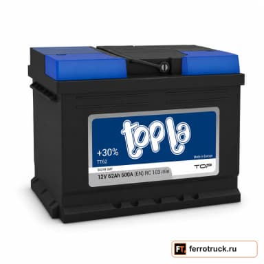 Аккумулятор TOPLA Top TT62 (56249 SMF), 62 А·ч, 600 А, 12 В