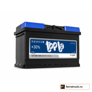 Аккумулятор TOPLA Top TT75 (57510 SMF), 75 А·ч, 720 А, 12 В