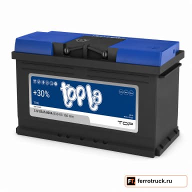 Аккумулятор TOPLA Top TT85 (58514 SMF), 85 А·ч, 800 А, 12 В