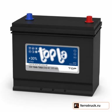 Аккумулятор TOPLA Top JIS TT70J (57029 SMF), 70 А·ч, 700 А, 12 В