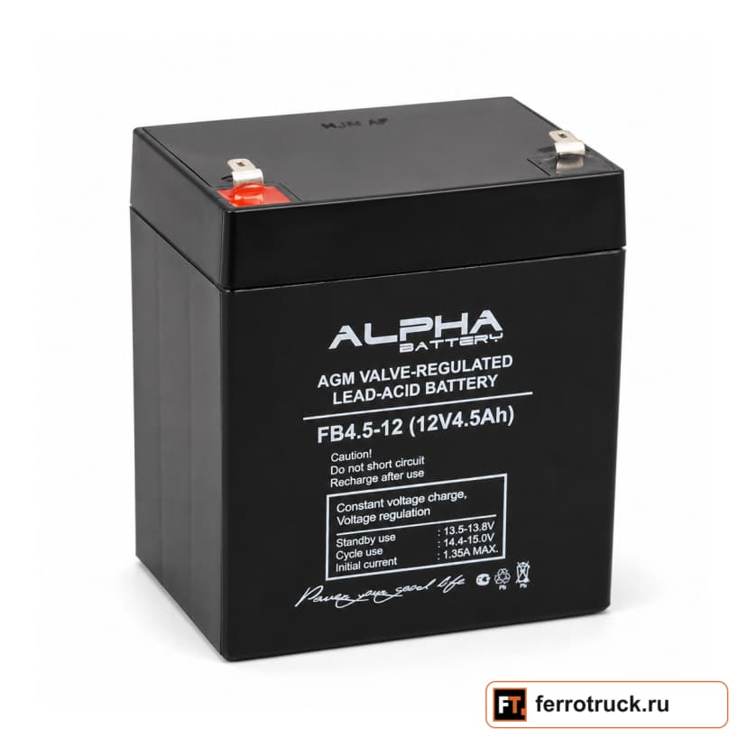 Аккумулятор ALPHA BATTERY FB4.5-12 AGM, 12 В, 4,5 А·ч — фото 1