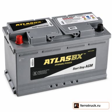 Аккумулятор ATLAS Start Stop AGM SA59521, 95 А·ч, 850 А, 12 В