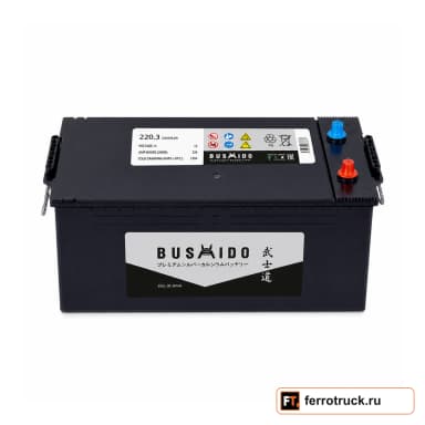 Аккумулятор грузовой BUSHIDO SJ 245H52R, 220 А·ч, 1350 А