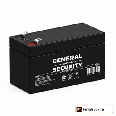 Аккумулятор GENERAL SECURITY GSL 1.2-12, 1.2 А·ч, 12 В