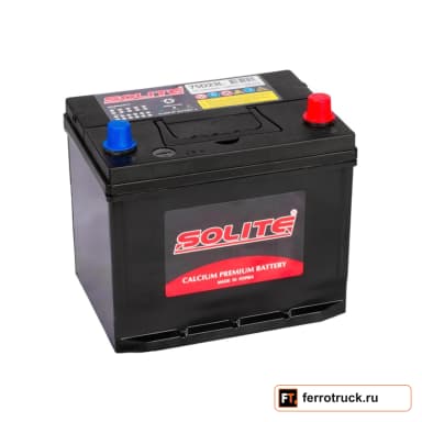 Аккумулятор SOLITE 75D23L B1, 65 А·ч, 550 А, обратная полярность