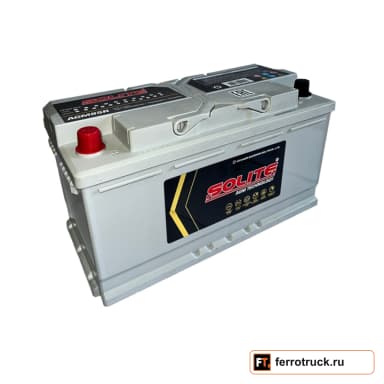Аккумулятор SOLITE AGM95R, 95 А·ч, 850 А, прямая полярность