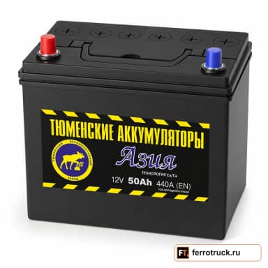 Аккумулятор Тюмень Asia 6CT-50L, 50 А·ч, 440 А, 12 В