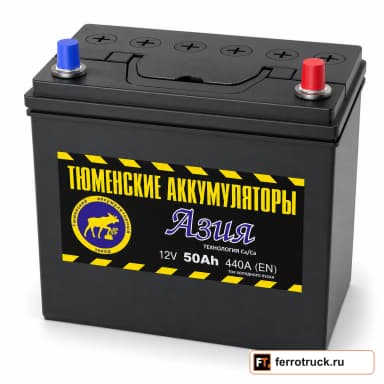 Аккумулятор Тюмень Asia 6CT-50LR, 50 А·ч, 440 А, 12 В