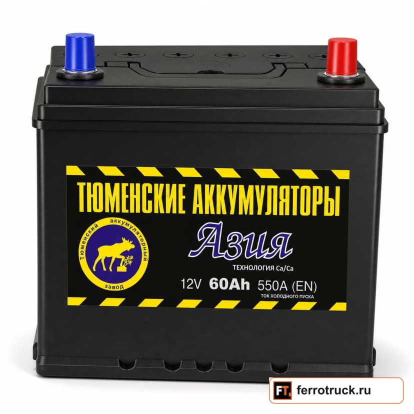 Аккумулятор Тюмень Asia 6CT-60LR Asia, 60 А·ч, 550 А, 12 В — фото 1
