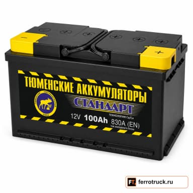 Аккумулятор Тюмень Стандарт 6CT-100LR, 100 А·ч, 830 А, 12 В