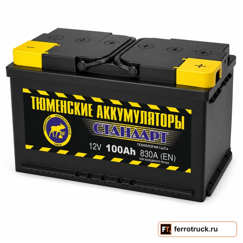 Аккумулятор Тюмень Стандарт 6CT-100LR, 100 А·ч, 830 А, 12 В — фото 1