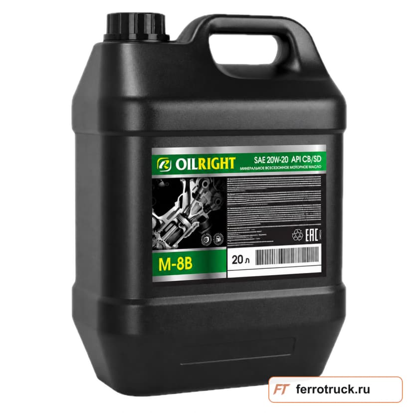 OILRIGHT М-8В SAE 20W-20 API CB/SD, 20 л — фото 1