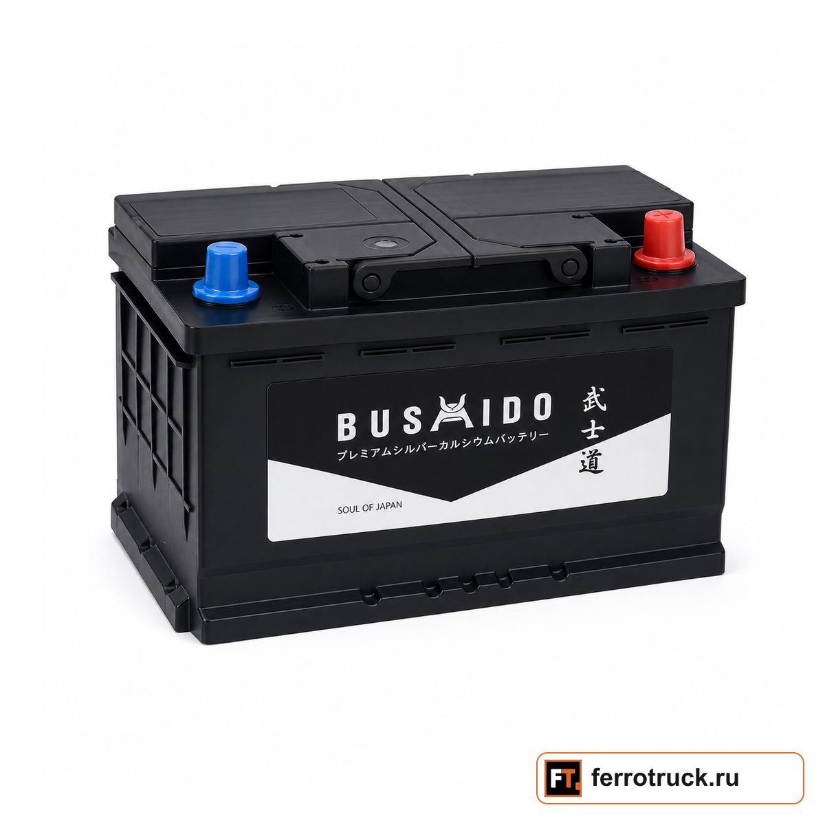 Аккумулятор BUSHIDO SJ 6СТ80, 80 А·ч, 750 А EN