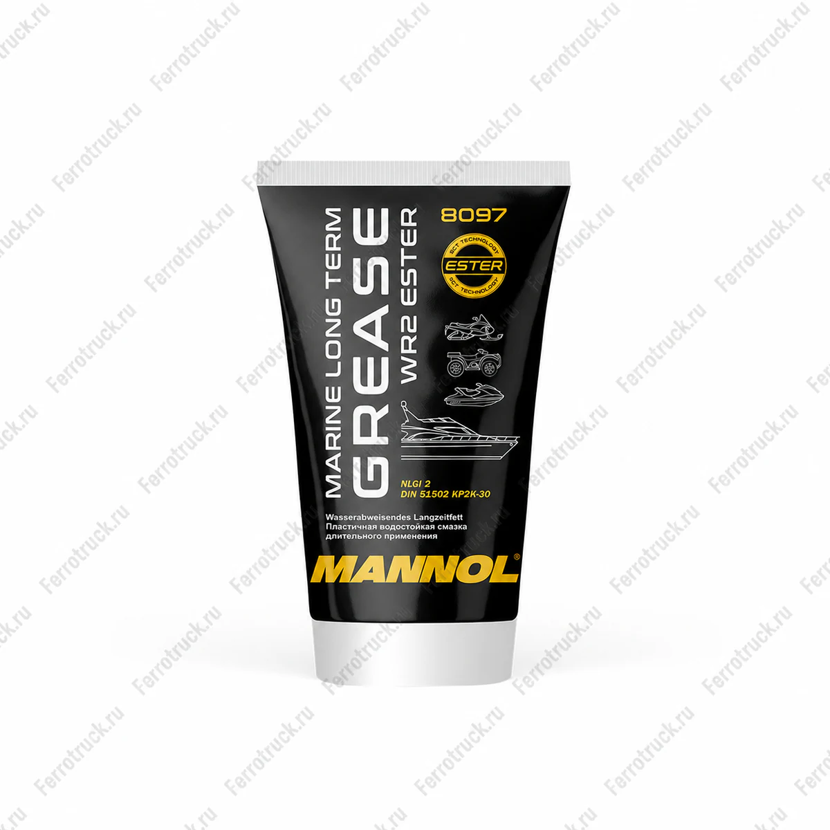 MANNOL 8097 Пластичная водостойкая смазка MARINE LONG TERM GREASE WR-2, 0,1 кг
